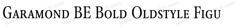 Garamond BE Bold Oldstyle Figures字体转换